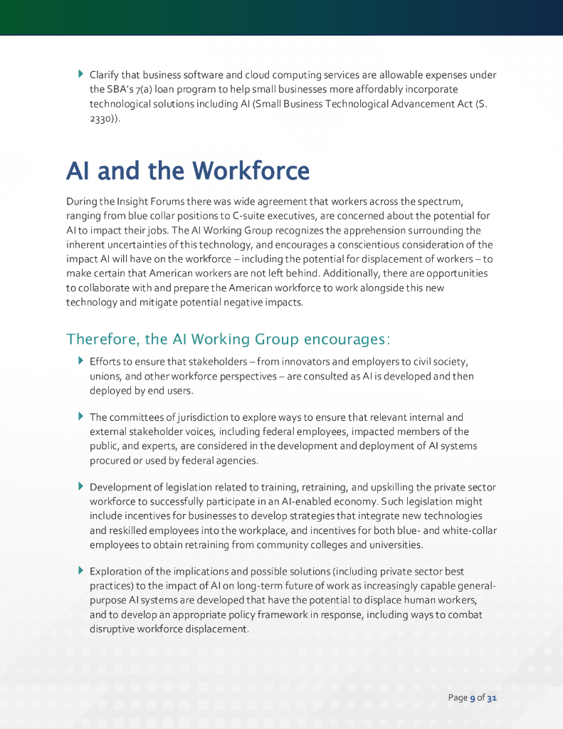 美国参议院人工智能工作组：2024年人工智能政策路线图（英文版）_第9页