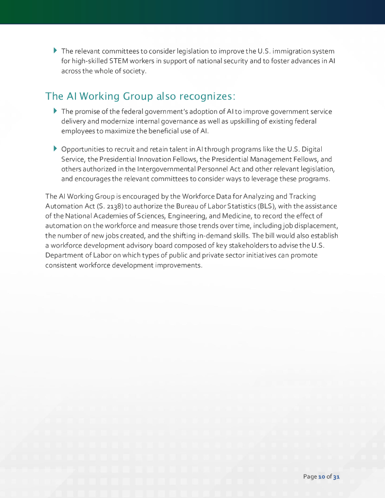 美国参议院人工智能工作组：2024年人工智能政策路线图（英文版）_第10页