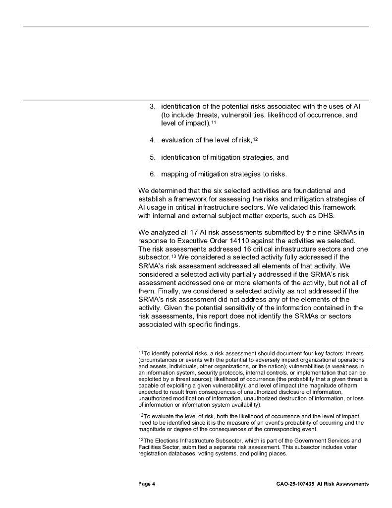 美国问责局：2024年人工智能：国土安全部需要改进关键基础设施部门的风险评估指南报告（英文版）_第8页