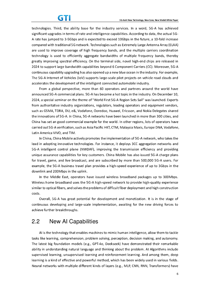 GTI：2025年5G-AxAI新技术，新案例，新模型白皮书（英文版）_第6页