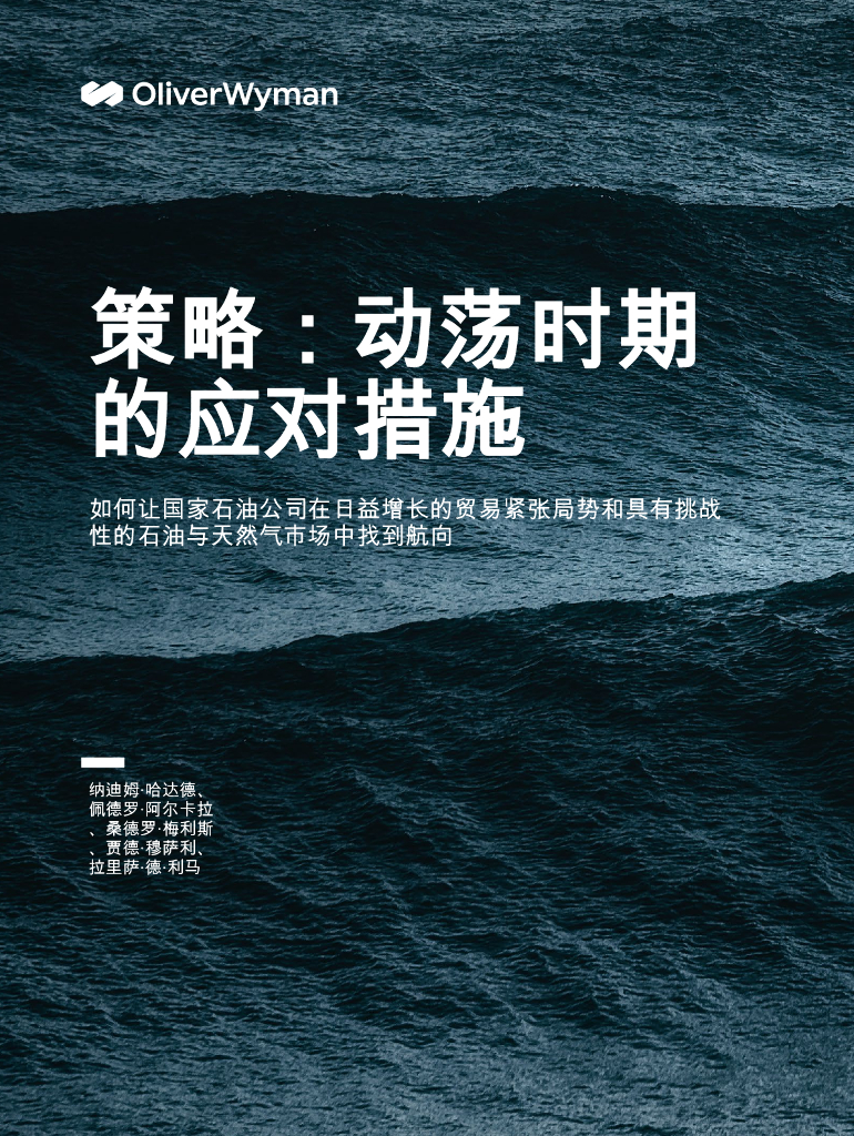 奥纬咨询：2025年策略：动荡时期的应对措施报告