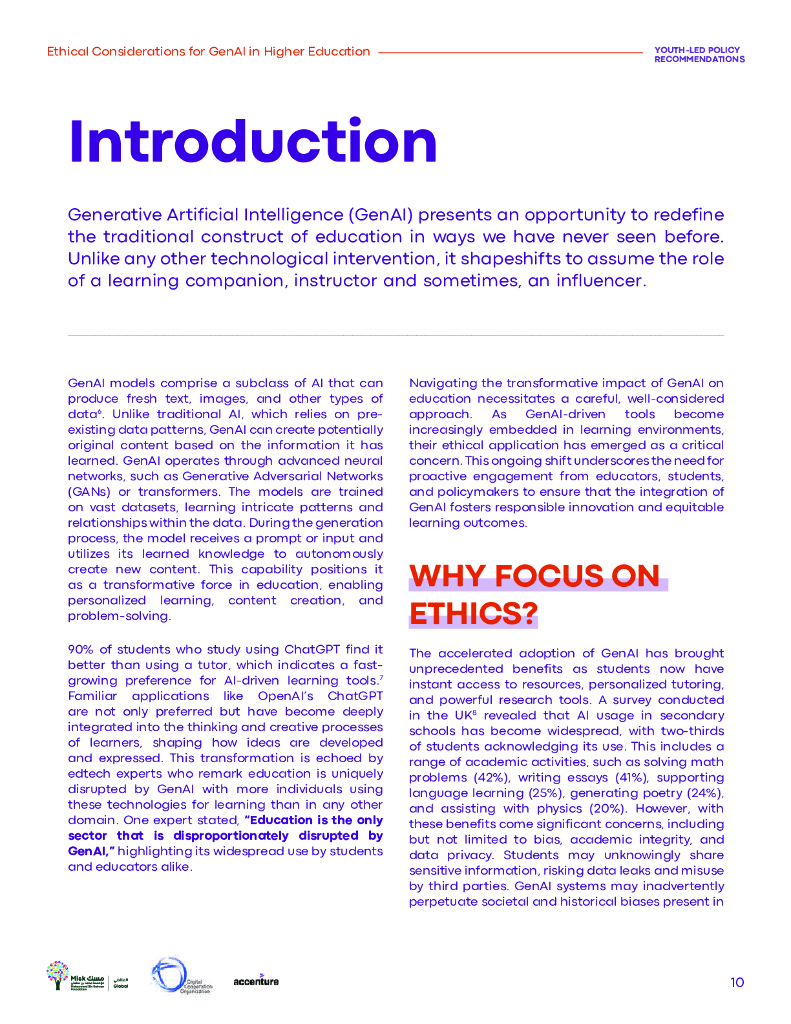 DCO数字合作组织：2025年塑造未来的青年：高等教育中通用人工智能的伦理考虑报告（英文版）_第10页