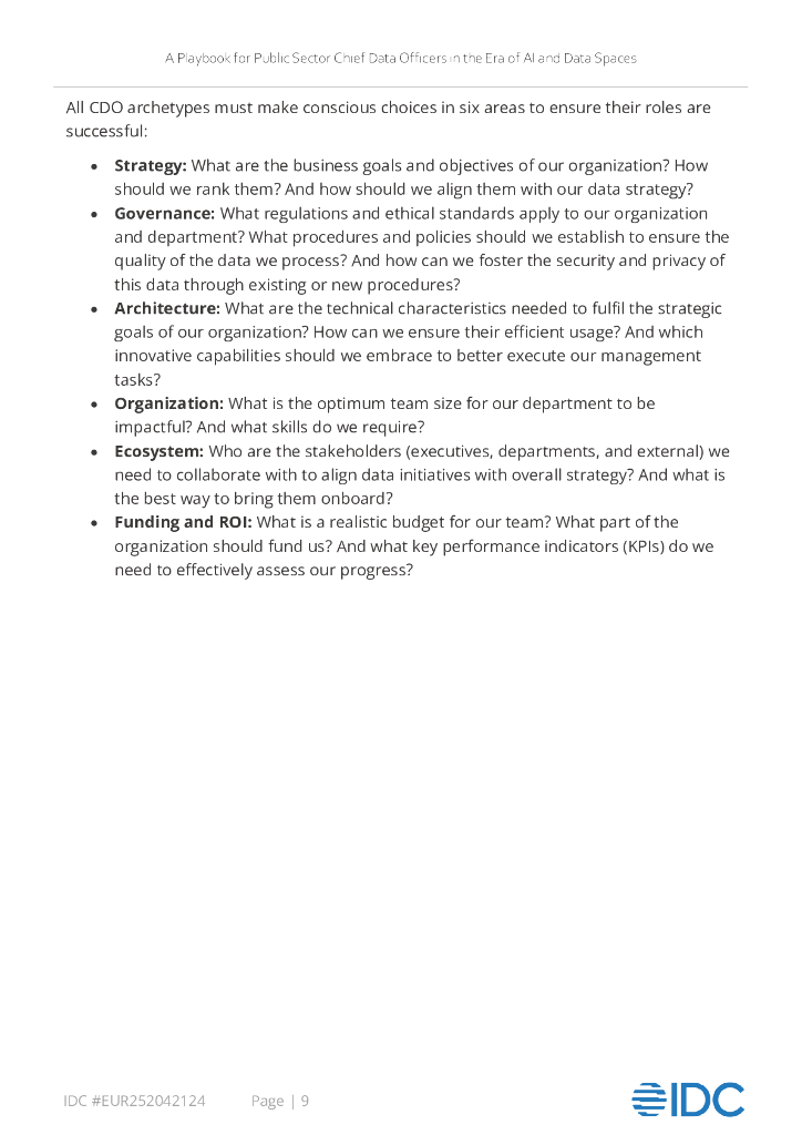 IDC：2024年人工智能和数据空间时代的公共部门首席数据官（CDO）手册（英文版）_第10页