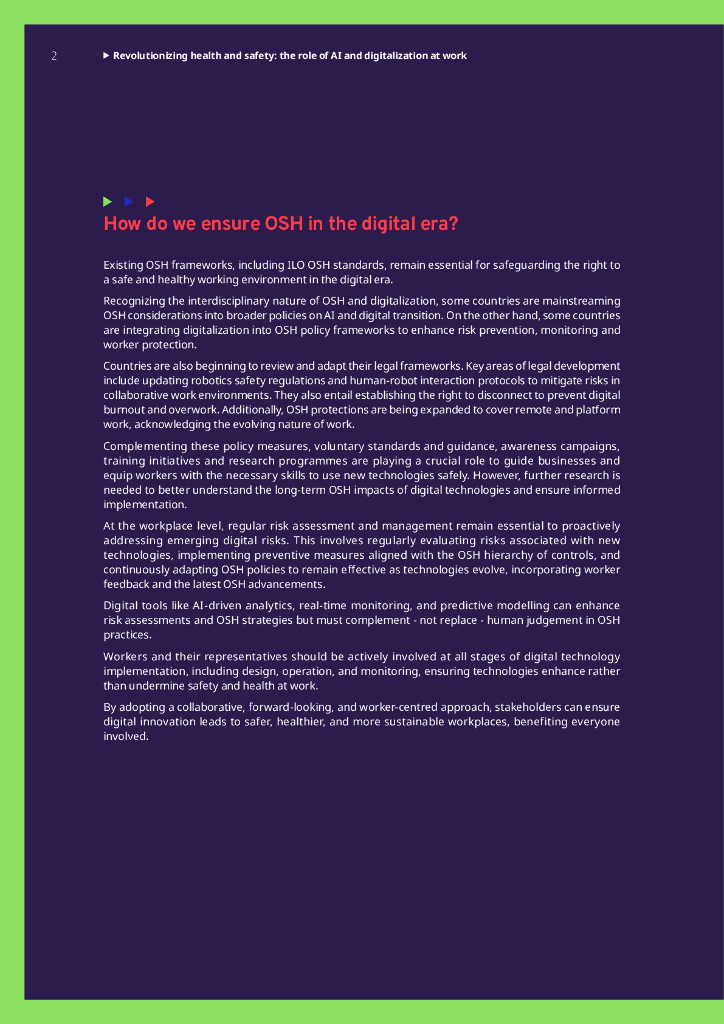 国际劳工组织（ILO）：2025年健康与安全的变革：人工智能和数字化在工作中的作用研究报告（英文版）_第9页