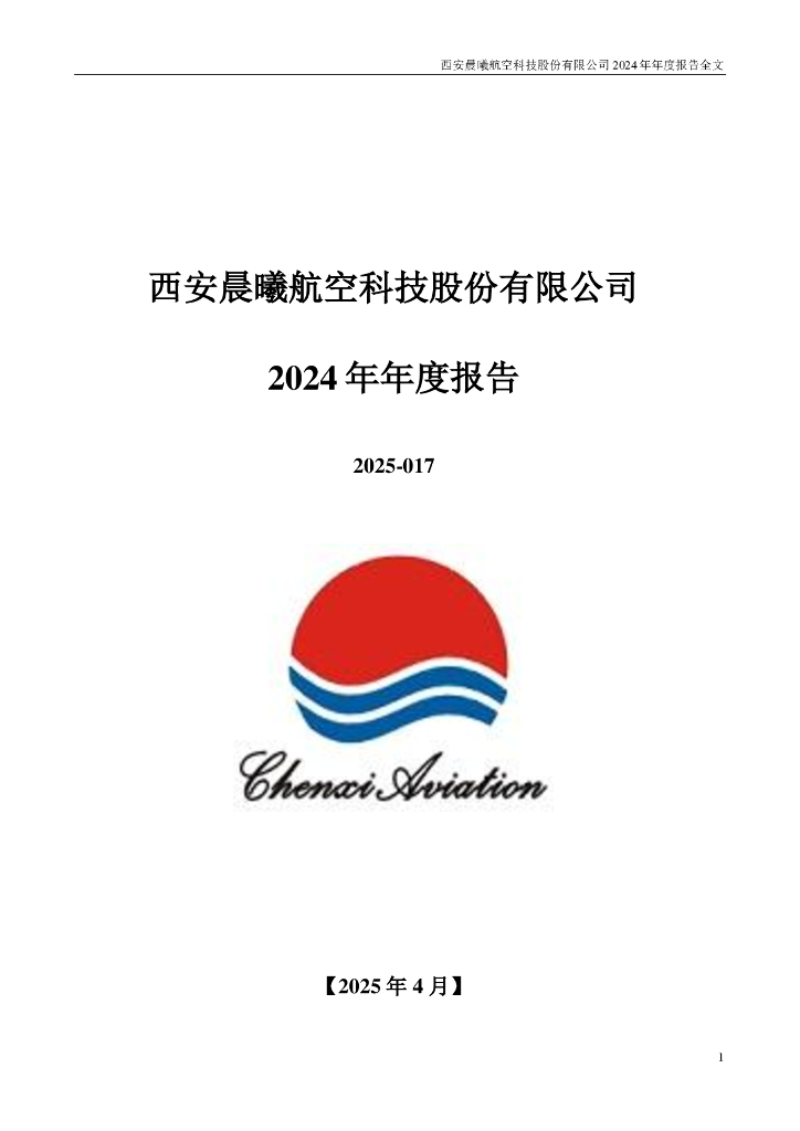 300581-晨曦航空：2024年年度报告