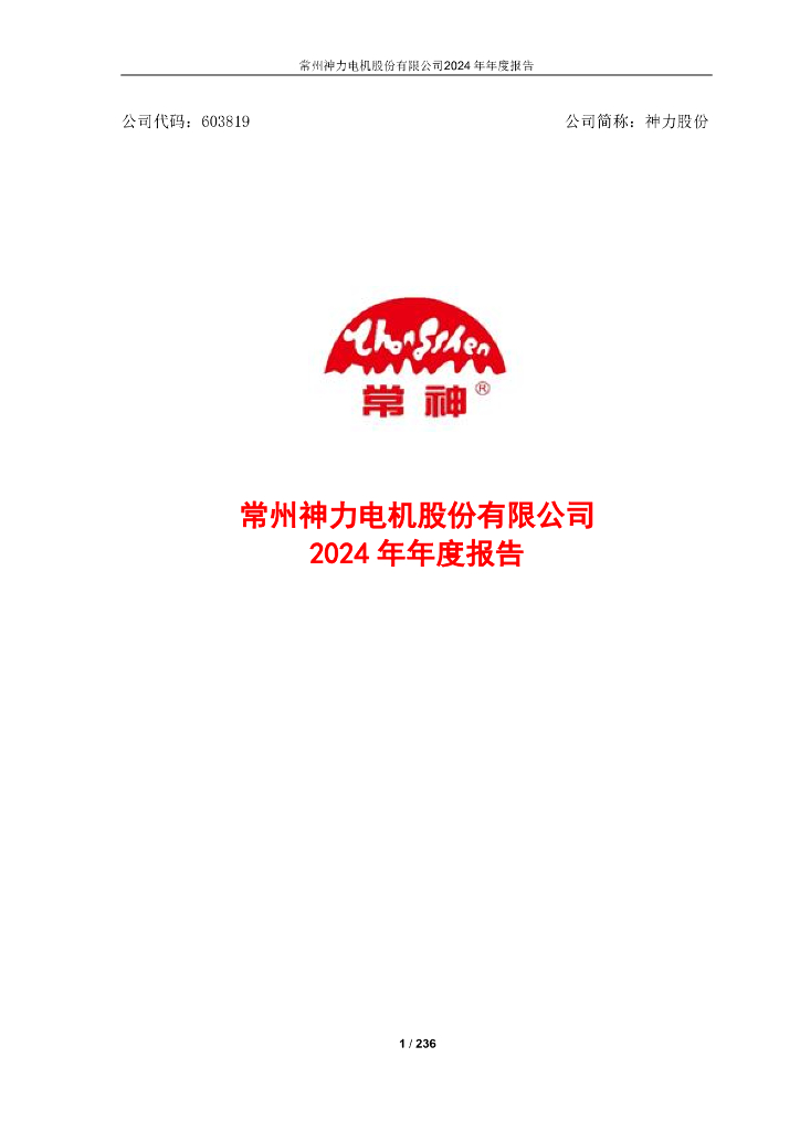603819-神力股份：2024年年度报告