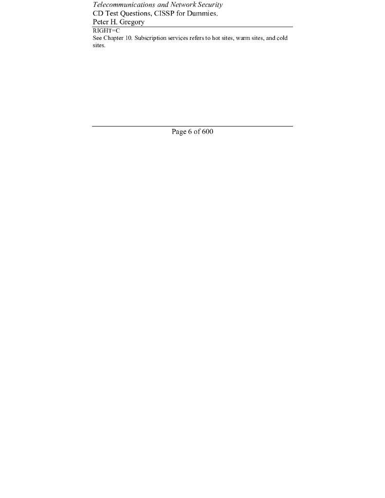 CISSP 300道测试题&答案_第6页