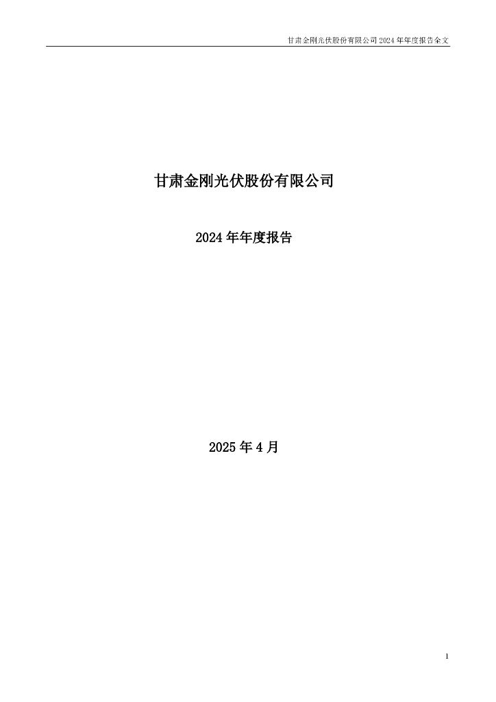 300093-金刚光伏：2024年年度报告
