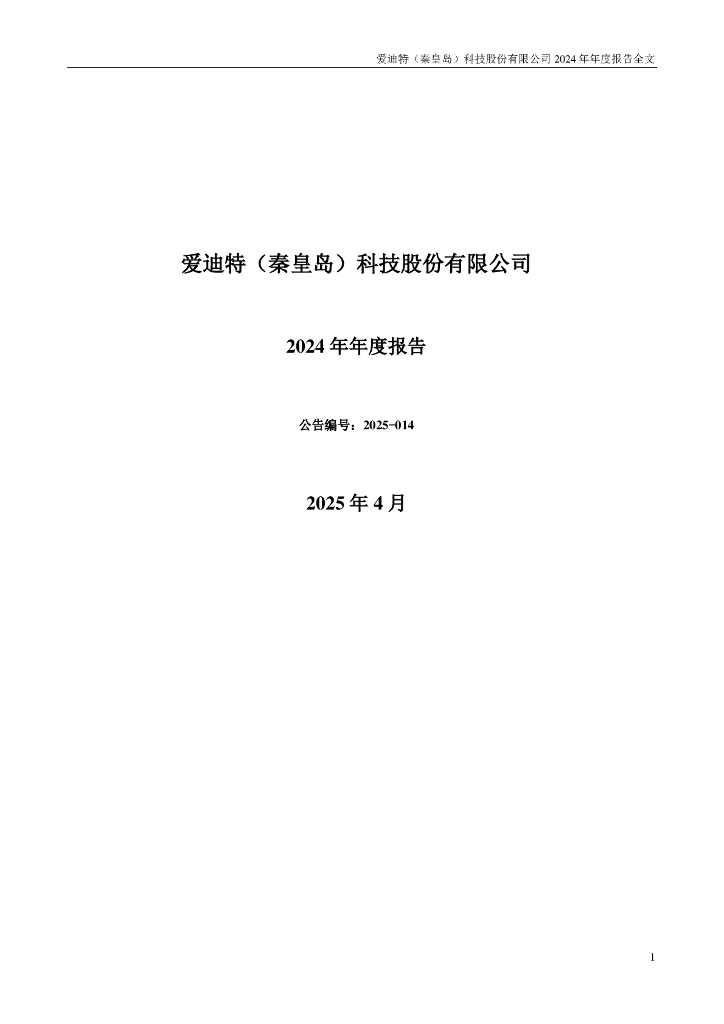 301580-爱迪特：2024年年度报告