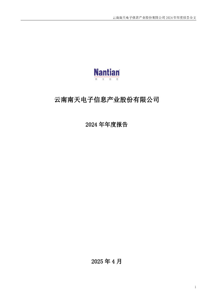 000948-南天信息：2024年年度报告