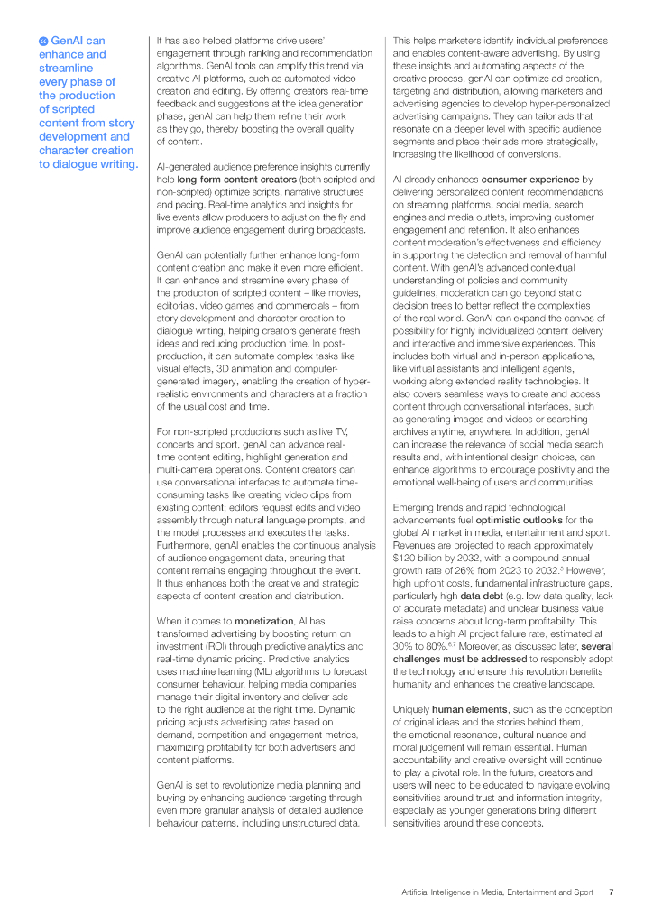 WEF&埃森哲：2025年传媒、娱乐和体育产业中的人工智能白皮书：机遇、挑战及策略（英文版）_第7页