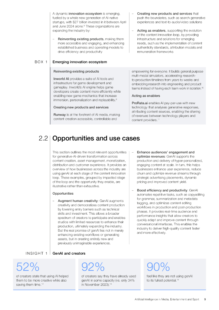 WEF&埃森哲：2025年传媒、娱乐和体育产业中的人工智能白皮书：机遇、挑战及策略（英文版）_第9页
