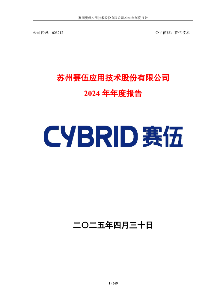 603212-赛伍技术：2024年年度报告