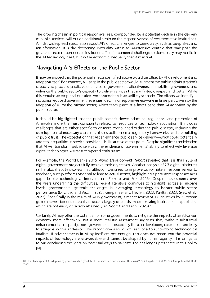 新南方政策中心：2024年人工智能与政府的未来报告-难以预知的影响与主要挑战（英文版）_第9页