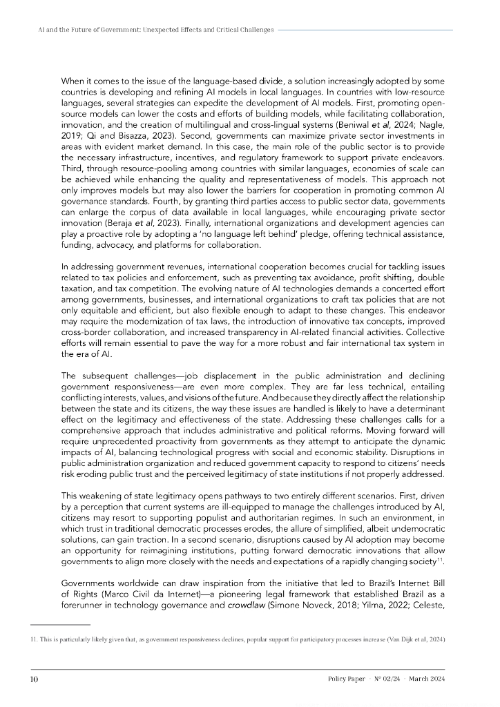 新南方政策中心：2024年人工智能与政府的未来报告-难以预知的影响与主要挑战（英文版）_第10页