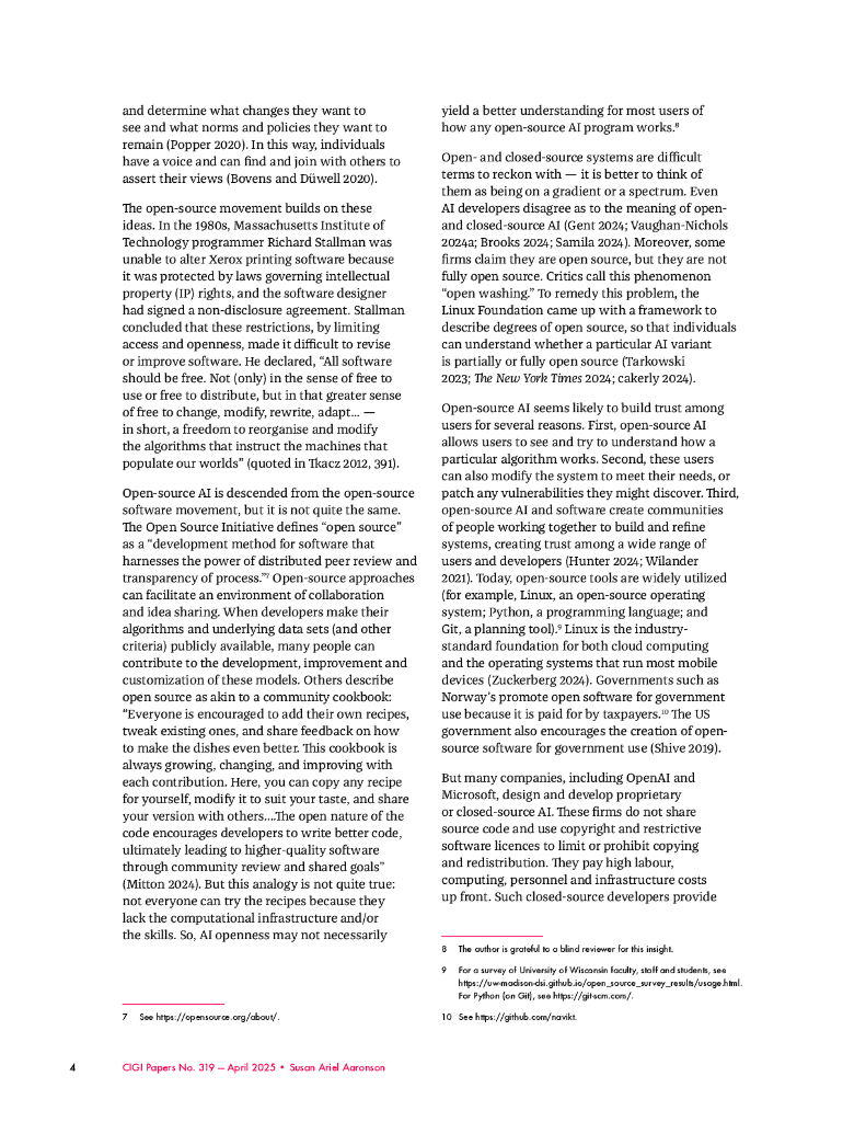 加拿大国际治理创新中心CIGI：2025年与砖墙对话：美国政府对公众关于人工智能的评论的回应报告（英文版）_第10页