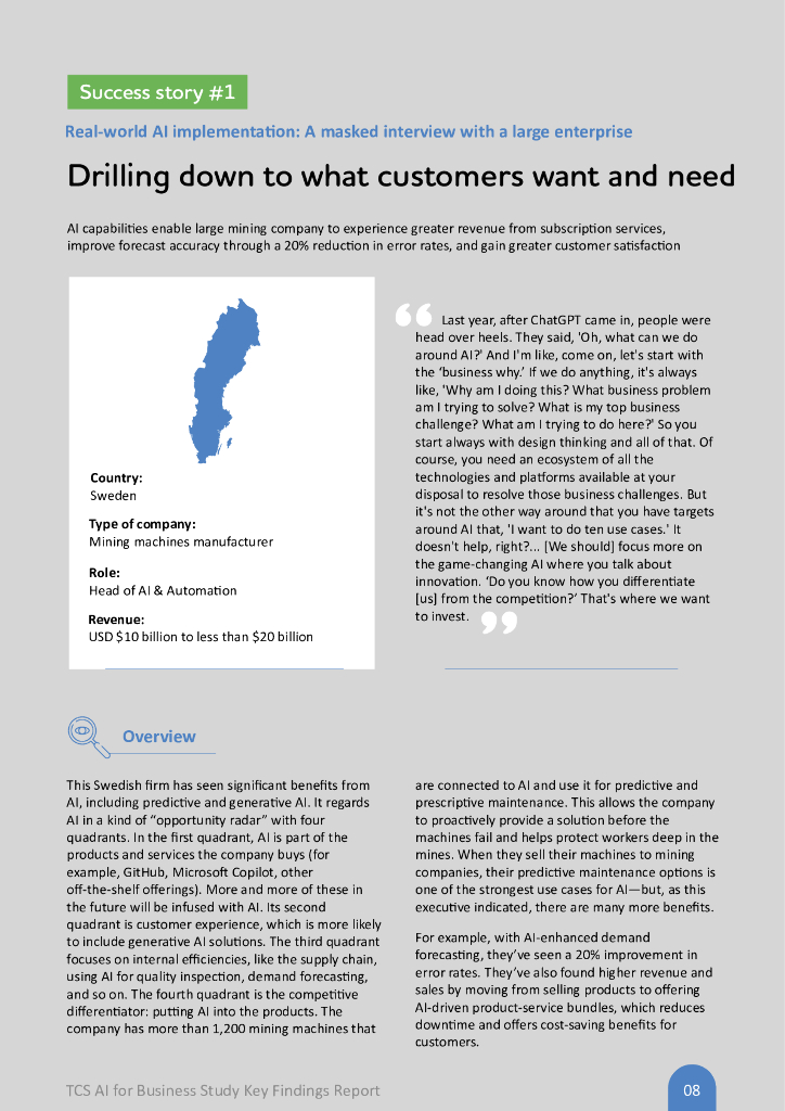 塔塔咨询服务 （TCS） ：2024年人工智能商业应用研究-关键发现报告（英文版）_第8页