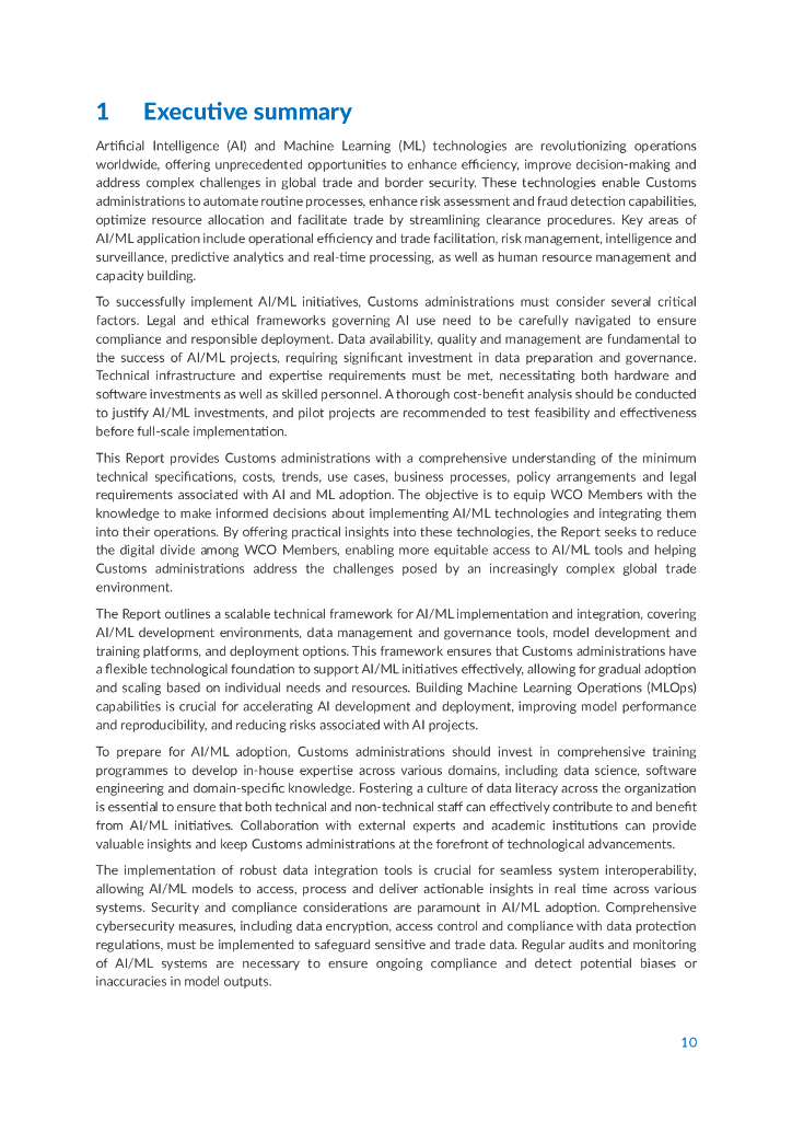 世界海关组织&中国海关：2025年海关领域人工智能与机器学习应用研究报告（英文版）_第10页