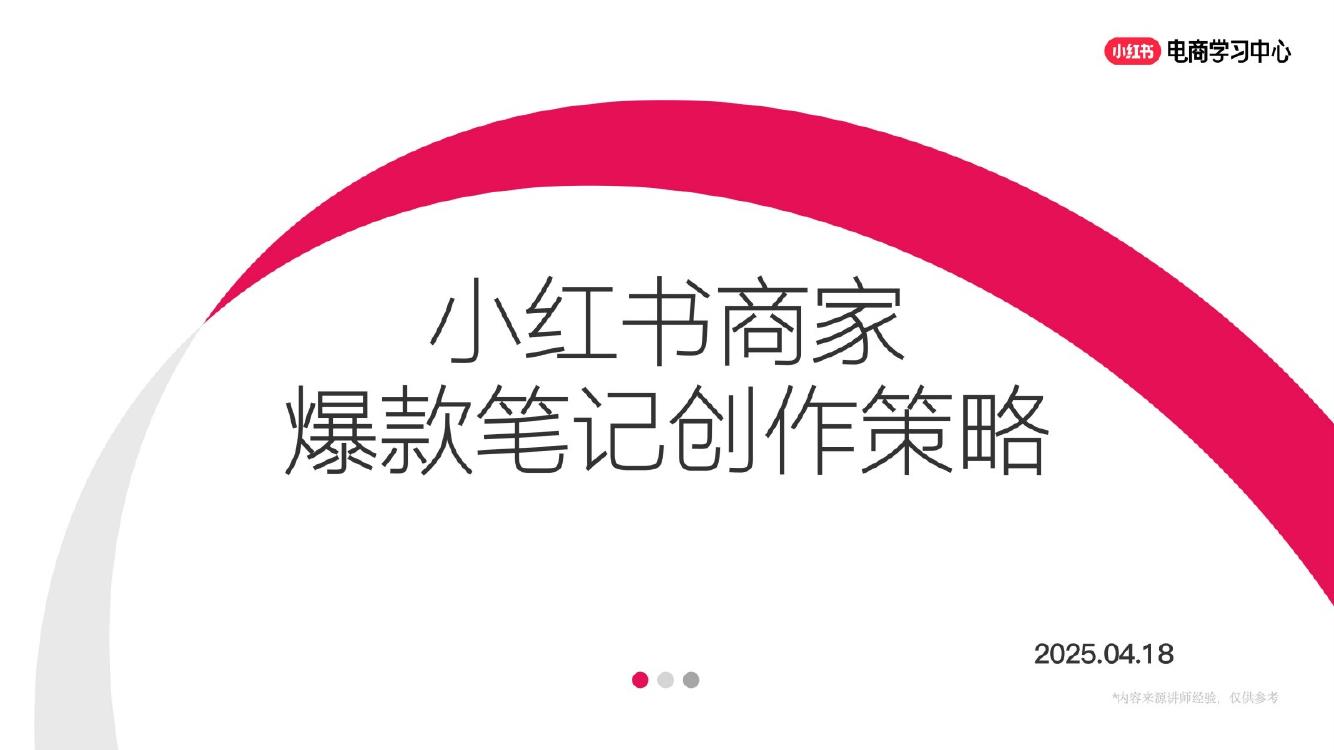 小红书：商家爆款笔记创作策略海报