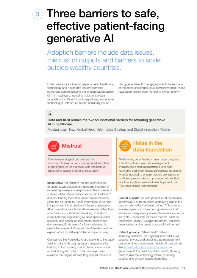 世界经济论坛：2024年以患者为中心的健康与生成式人工智能：重塑护理体验白皮书（英文版）_第10页
