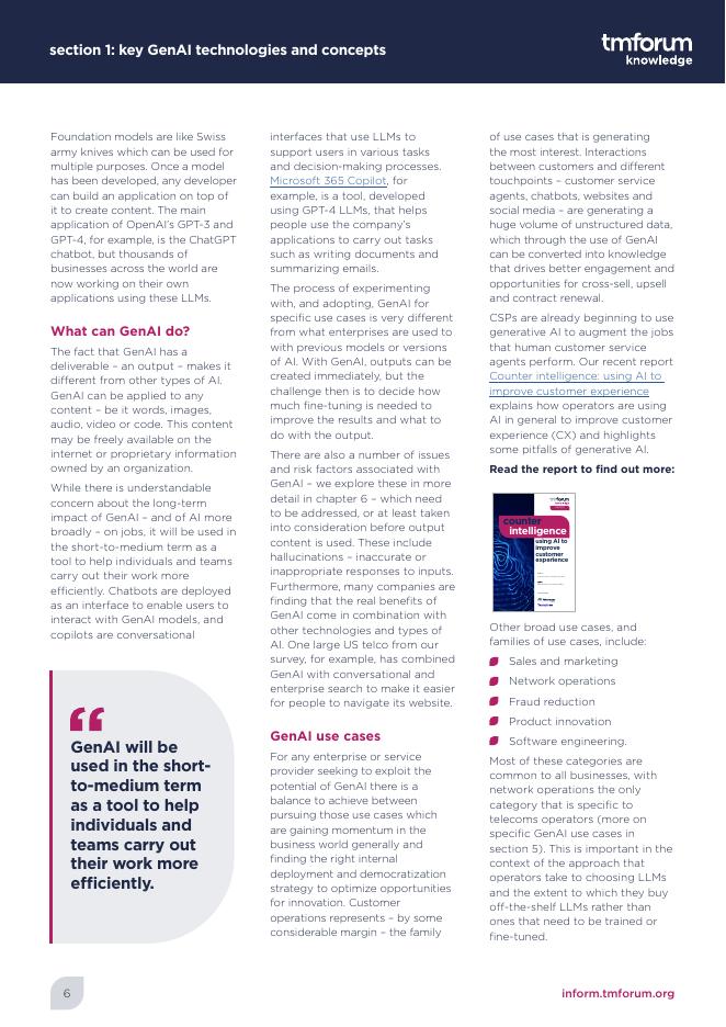 电信管理论坛：2023年生成式人工智能：运营商迈出第一步报告（英文版）_第6页