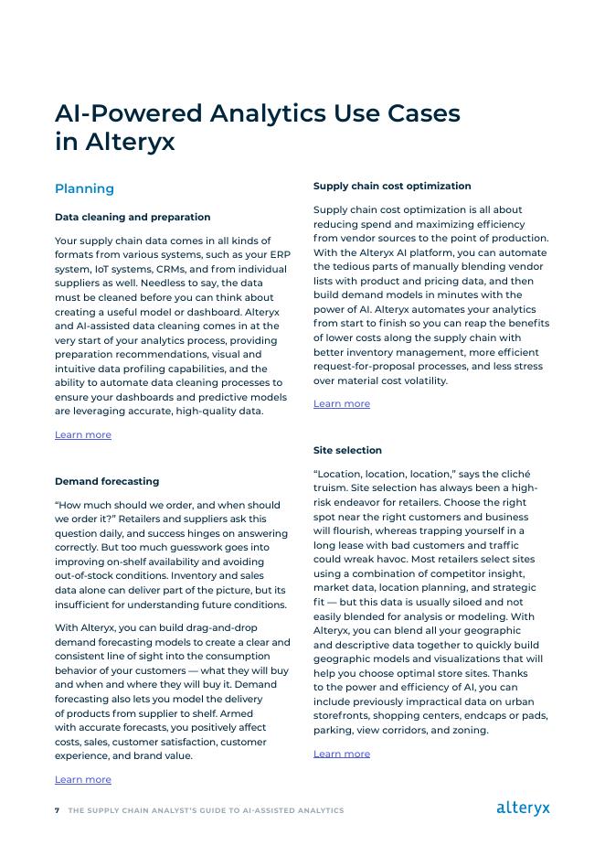 Alteryx：2024年供应链人工智能策略指南报告（英文版）_第7页