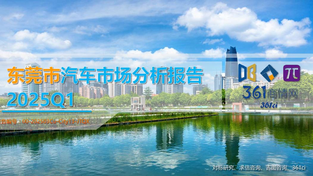 吉图咨询：2025年一季度东莞市汽车市场分析报告海报