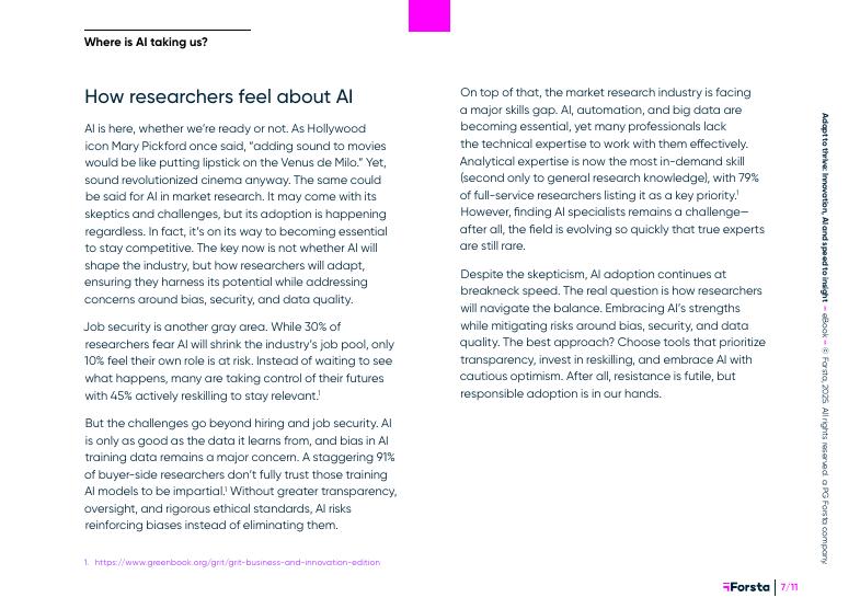 Forsta：2025年适应以繁荣：创新、人工智能和洞察速度报告（英文版）_第7页