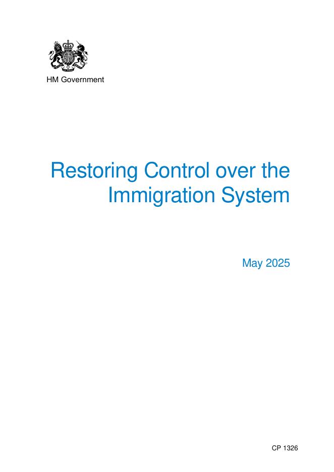 HM Government：2025年移民白皮书（英文版）海报
