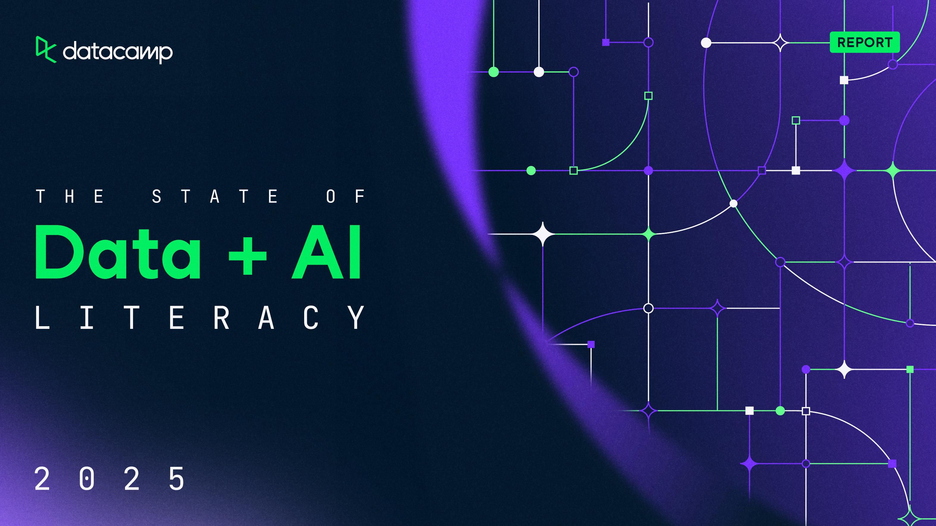 DataCamp：2025年数据与AI素养报告（英文版）海报
