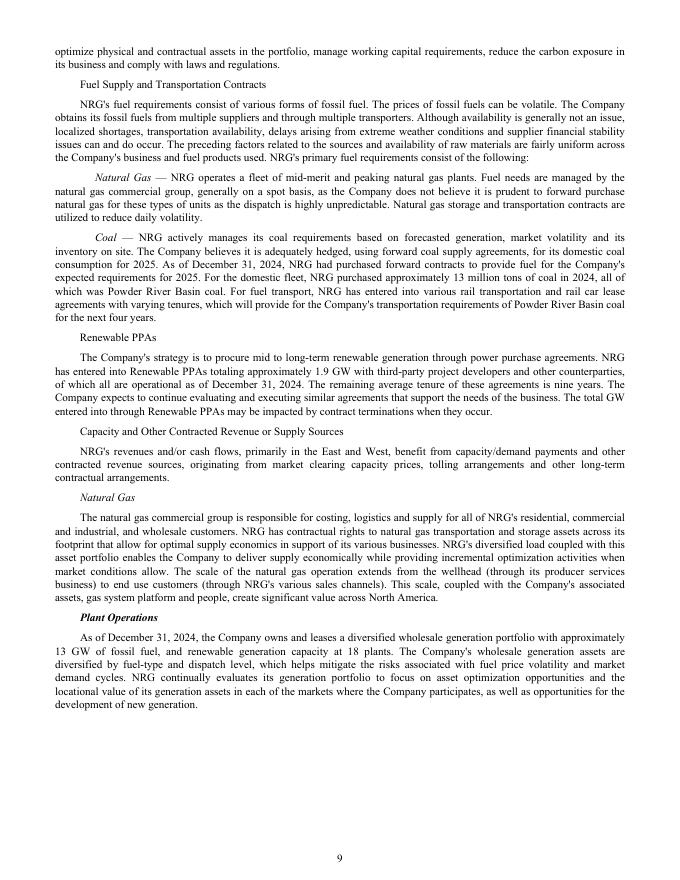 NRG Energy：2024年10-K年度报告（英文版）_第9页