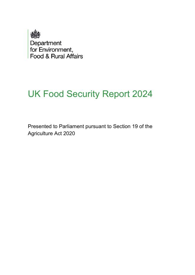 英国政府：2024年英国粮食安全报告（英文版）海报