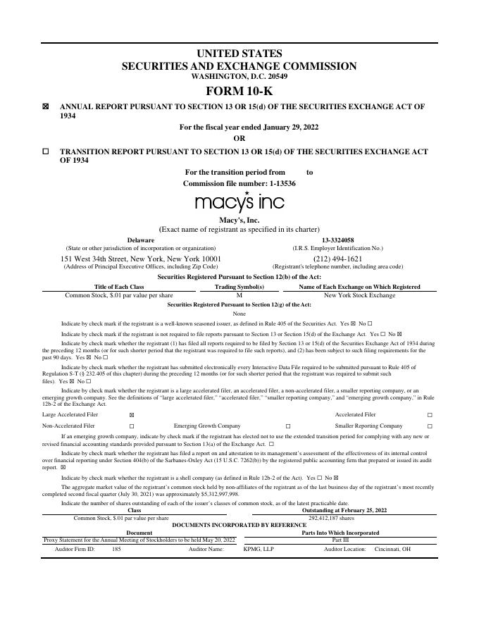 梅西百货Macys,Inc.（M）2021年年度报告（英文版）_第8页