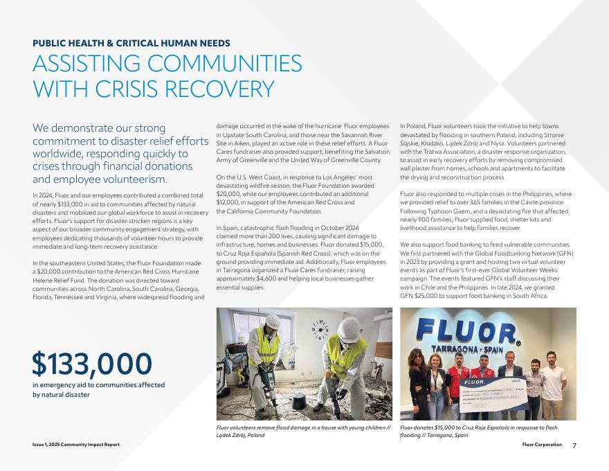 Fluor Corporation（FLR）2024年社区影响报告（英文版）_第7页