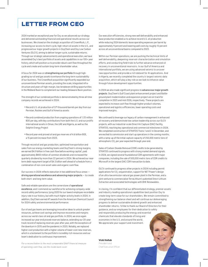 Occidental Petroleum（OXY）2024年年度报告_第3页
