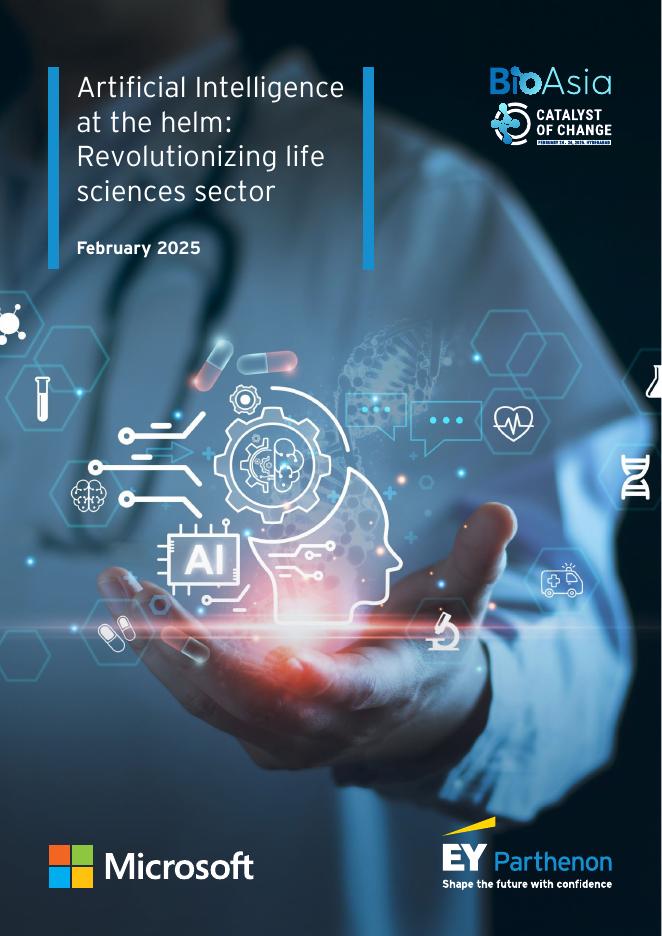 BioAsia&微软&安永：2025年人工智能对生命科学领域的革命性影响研究报告（英文版）海报
