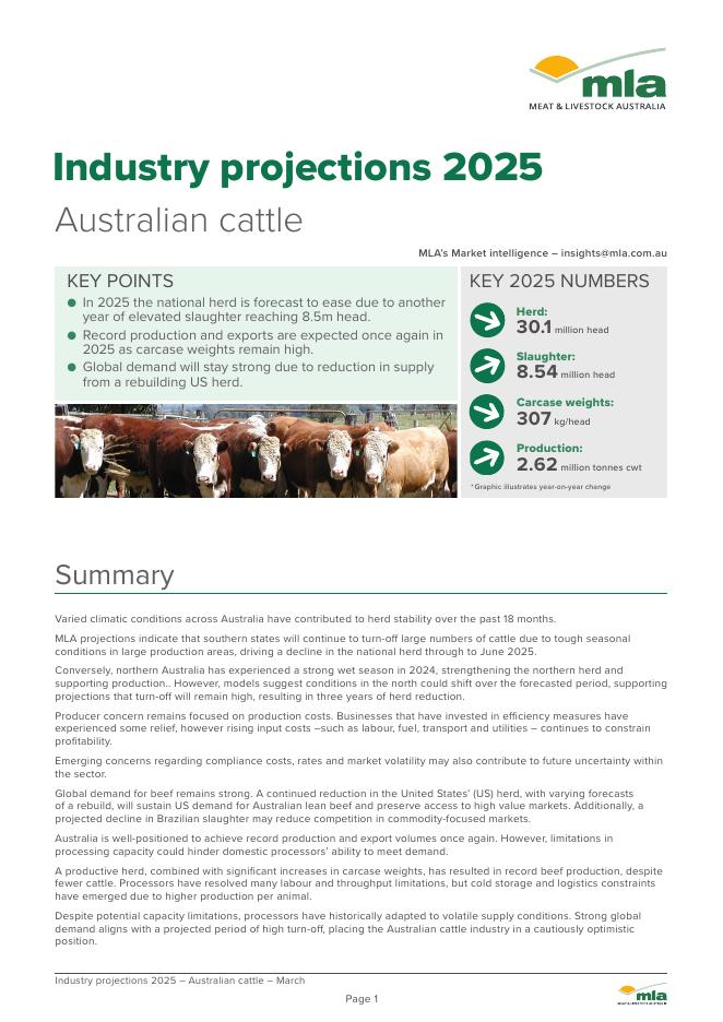 澳大利亚肉类及畜牧业协会：2025年澳大利亚牛业前瞻报告（英文版）