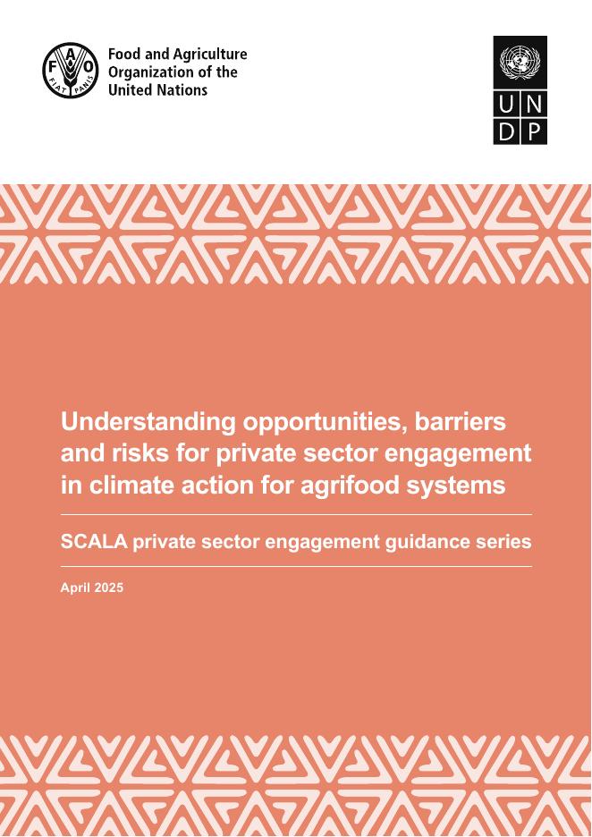 联合国开发计划署UNDP：2025年了解私营部门参与农业食品系统气候行动的机会、障碍和风险报告（英文版）海报