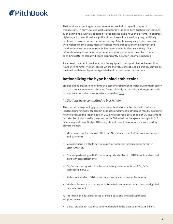 PitchBook：2025年人工智能、稳定币和Stripe在下一代商业中的作用报告（英文版）_第6页