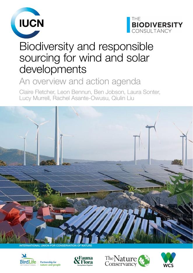 世界自然保护联盟IUCN：2025年风能和太阳能开发的生物多样性和负责任的采购报告（英文版）海报