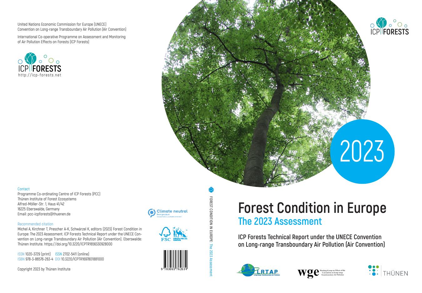 ICP Forests：2023年欧洲森林状况评估报告（英文版）海报