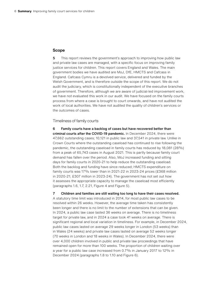 英国国家审计署：2025年改善为儿童提供的家庭法庭服务报告（英文版）_第8页