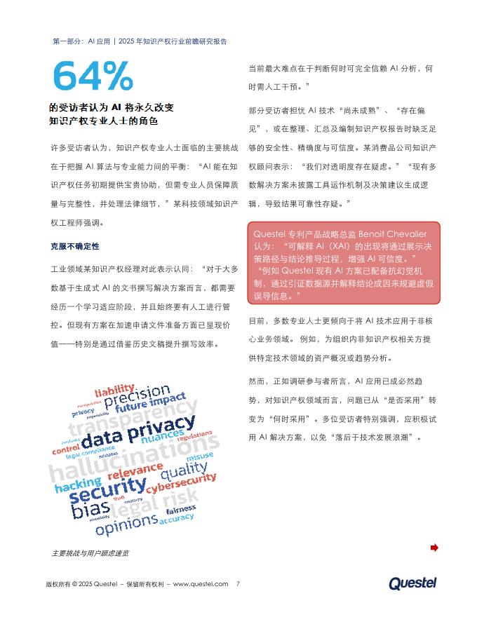 Questel：2025年知识产权行业前瞻研究报告-生产力提升之道：人工智能赋能知识产权_第7页