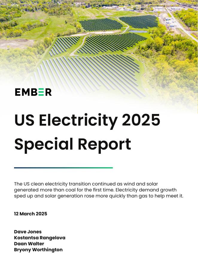 Ember：2025年美国电力特别报告：电力系统转型关键进展及挑战（英文版）海报