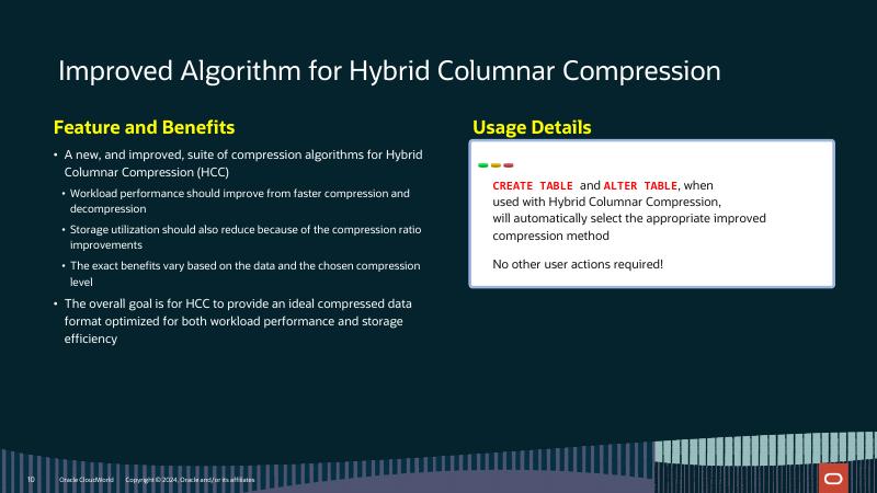 ORACLE：高级压缩：Oracle数据库23 ai有什么新内容？（英文版）_第10页