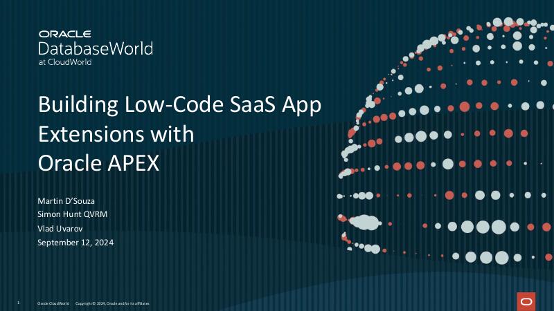 ORACLE：使用Oracle APEX构建低代码SaaS应用扩展（英文版）