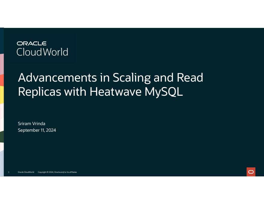 ORACLE：HeatWave MySQL在扩展和读副本方面的进步（英文版）