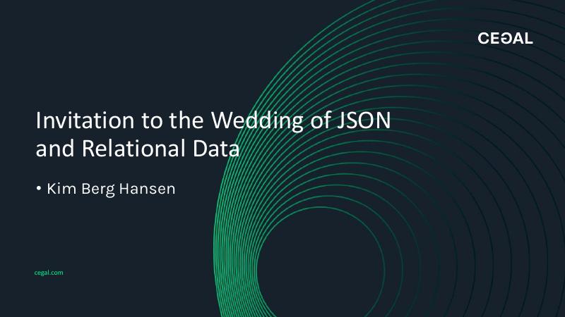 CEGAL：JSON和关系数据的婚礼邀请（英文版）