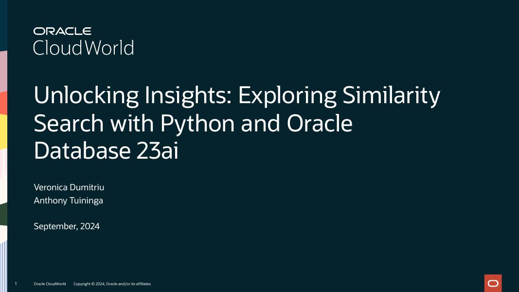 ORACLE：解锁洞察力-使用Python和Oracle数据库23 AI的相似性搜索算法（英文版）