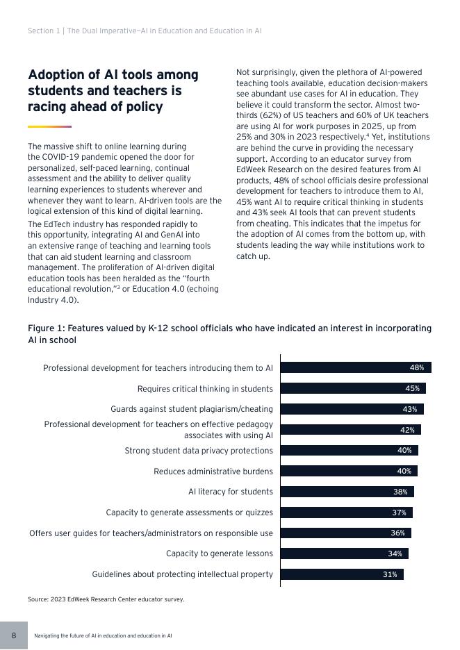 EY安永：2025年教育领域人工智能双重影响研究报告：AI赋能教育与教育领域AI素养培育（英文版）_第8页